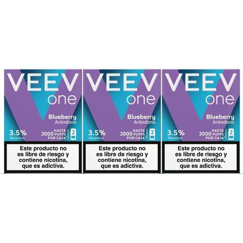 Pod Veev One Blueberry 2000 Puffs 3.5% Nicotina 3 Unidades