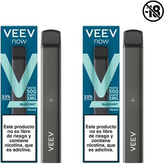 Vape Veev Now Blue Mint 500 Puffs 3.5% Nicotina 2 Unidades