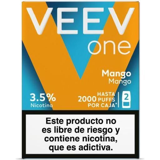 Vaporizador Veev One 1000 Puffs Mango 3.5% Nicotina 2 Unidades