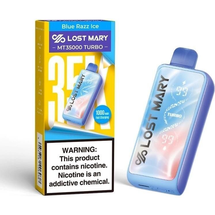 Vape Desechable Lost Mary Sabor Bluerazz ice 35000 puffs 1 Unidad