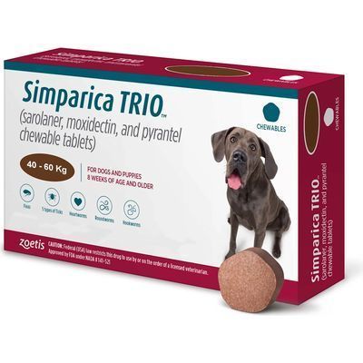 ZO Simparica Trio 72mg x 1 Tab Brown 40.1 - 60kg
