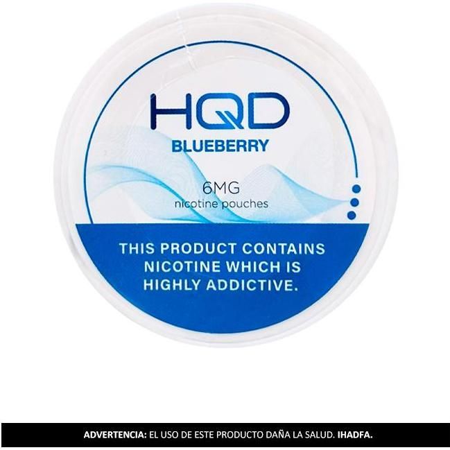 Bolsas De Nicotina Blueberry Hqd 6 mg 1 Unidad