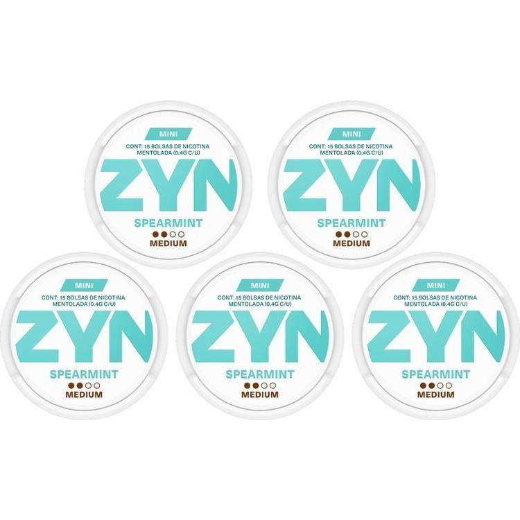 Bolsas Zyn Spearmint Medium 5 Unidades