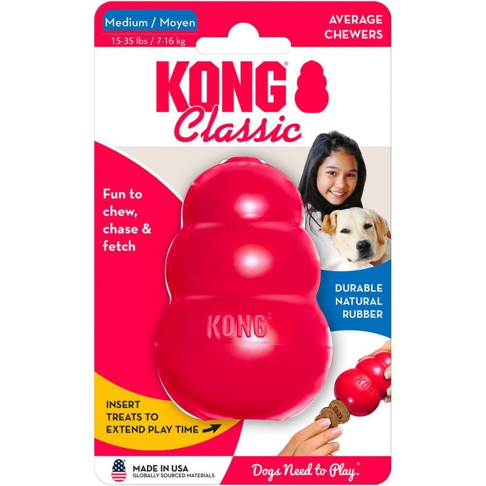 Juguete Kong Classic Medium Caucho Rojo