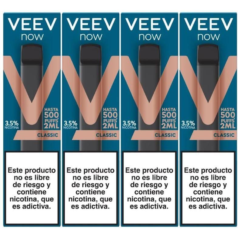 Vaporizador Veev Now Classic 500 Puffs 2 ml 4 Unidades