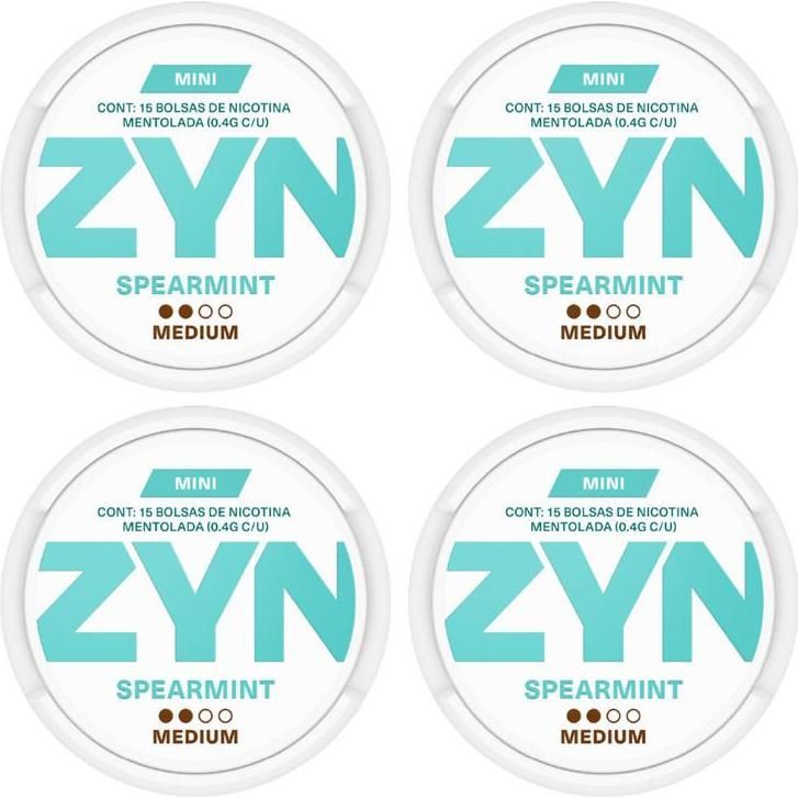 Bolsas Zyn Spearmint Medium 4 Unidades