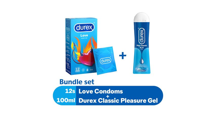 Durex Love Condoms 12pcs + Play Classic Pleasure Gel Lubricant 100ml