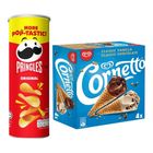 [Bundle] Pringles Potato Chip Original Flavor 102g + Wall's Cornetto Classic Vanilla & Chocolate Multipack 4 x 110ml