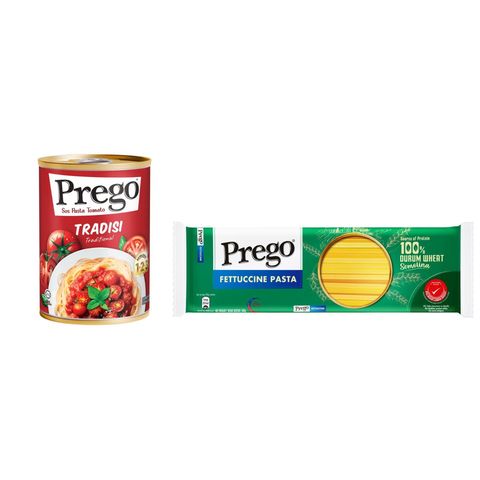 Prego Traditional Pasta Sauce 300g + Prego Fettuccine Pasta 500 g 