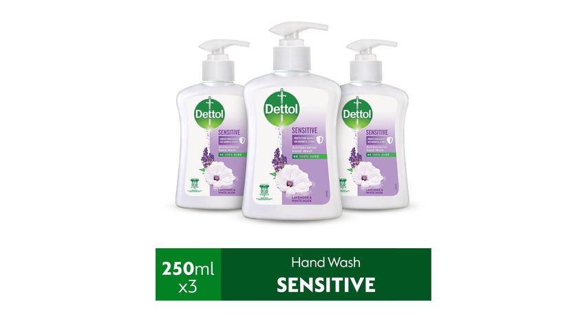 Dettol Liquid Hand Wash Sensitive 250g x 3