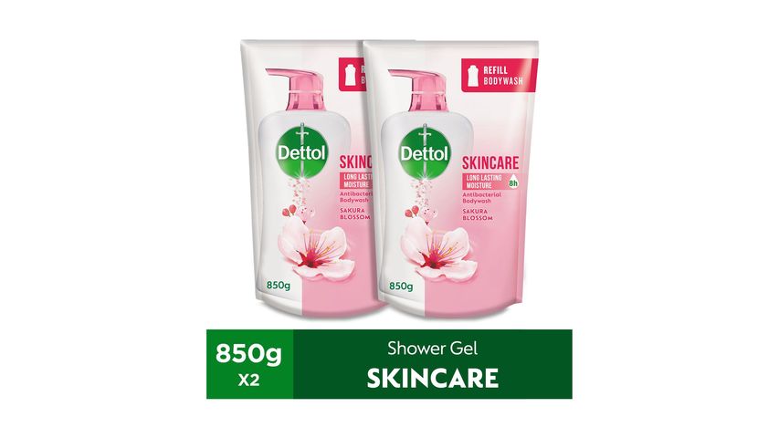 Dettol Anti Bacterial Skincare Refill Body Wash 900ml x2