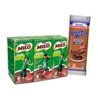 Milo Activ Go 6 Pieces x 200ml + Gardenia Delicia Cream Roll Chocolate 50g