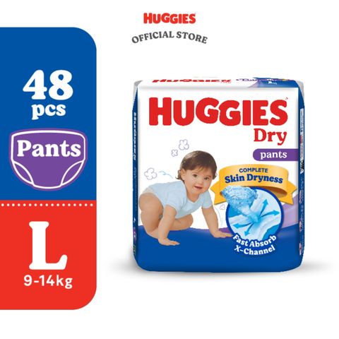 Pants Sjp Huggies Dry Pants Malaysia Huggies Dry Baby Pants (L) 50pcs