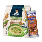 Quaker Matcha 3 in 1 15's + Gardenia Choc Roll 50g