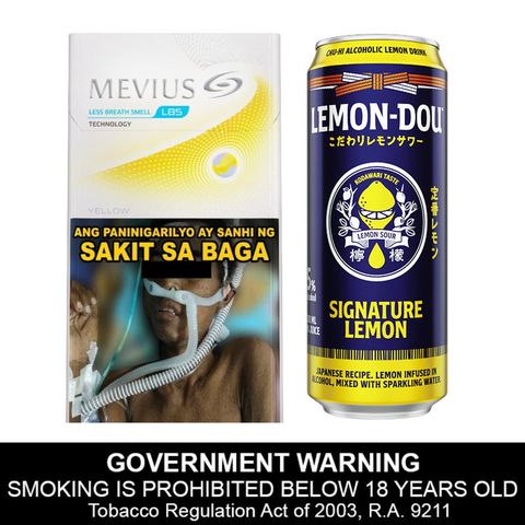 Mevius LBS Yellow Super Slims 20 Pieces + Lemondou Signature Lemon 330ml