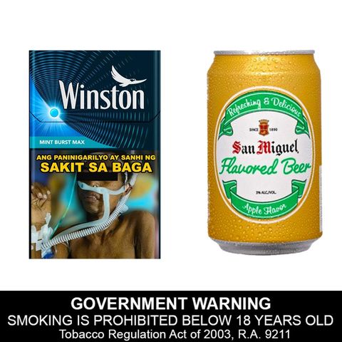 Buy Winston Mint Burst Max 20 Pieces + San Miguel Flavored Beer Apple 330ml