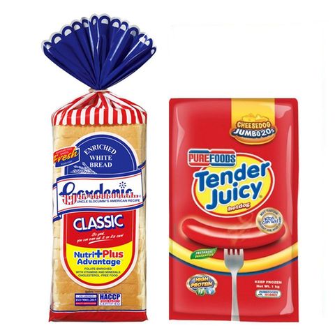 Gardenia White Bread & Tender Juicy Jumbo Cheesedog Hotdog