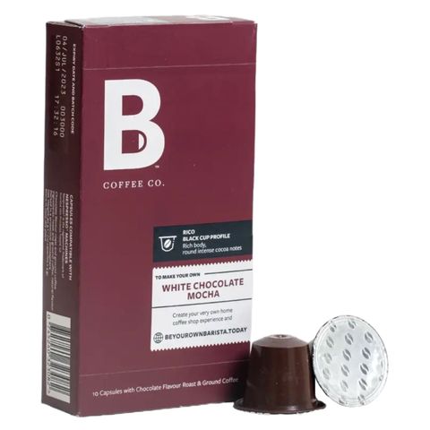 B Coffee Rico White Chocolate Mocha Nespresso Compatible Coffee  Capsules 10 Pieces