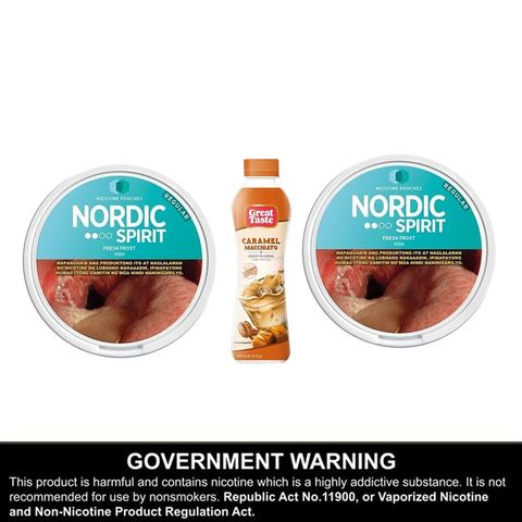 Nordic Spirit Fresh Frost Mini Regular 2 x 20 Pieces + Free Great Taste Iced Coffee Caramel Macchiato 200ml