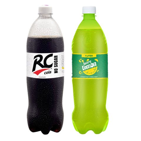 1L Sulit Duo: RC Cola No Sugar 1L + Juicy Lemon Soda 1L
