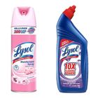 Lysol Toilet Bowl Cleaner Lavender 700ml + Lysol Disinfectant Spray Fresh Blossom 510g Bundle