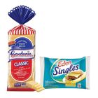 Gardenia Classic White Bread 600g Regular Size & Eden Singles 200G (10 Slices)