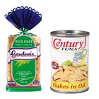 Gardenia High Fiber Wheat Bread 400g + Century Tuna Flakes In Oil 155g