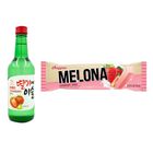 Jinro Soju Strawberry 360ml + Melona Ice Cream Bar Strawberry 70ml