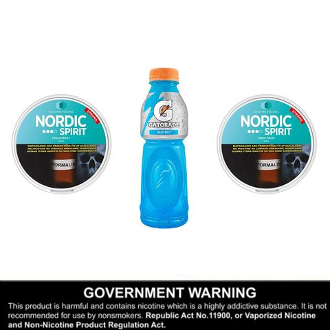 Nordic Spirit Can Fresh Frost Strong 2 x 20 Pieces + Gatorade Sports Drink Blue Bolt 500ml