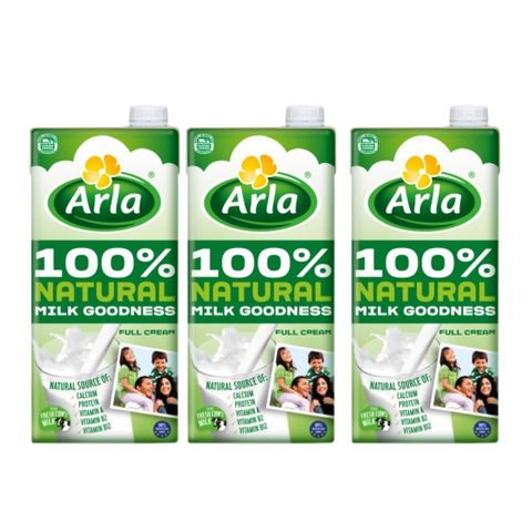 Arla Milk Goodness Full Cream 1L - Bundle of 3