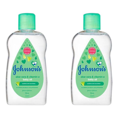 Johnson's Baby Oil with Aloe Vera and Vitamin E 2 x 50ml