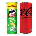 Snack Duo: Pringles Sour Cream & Onion 102g + Coke Zero Can 320ml