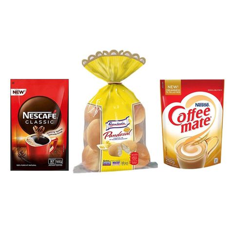Nescafe Classic 185g + Nestle Coffee Mate Coffee Creamer Pouch 250g + Gardenia Premium Pandesal 350g