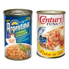 Argentina Corned Chicken Regular 150g & Century Tuna Flakes In Oil 155G Bundle