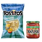 Tostitos Original Restaurant Style White Corn Tortilla Chips Snacks 10oz + Tostitos Chunky Medium Salsa 15.5oz
