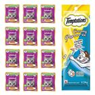 Whiskas Tuna & Whitefish Pouch Wet Food 80g (12s) and Temptations Creamy Purrree Chicken & Tuna 24g