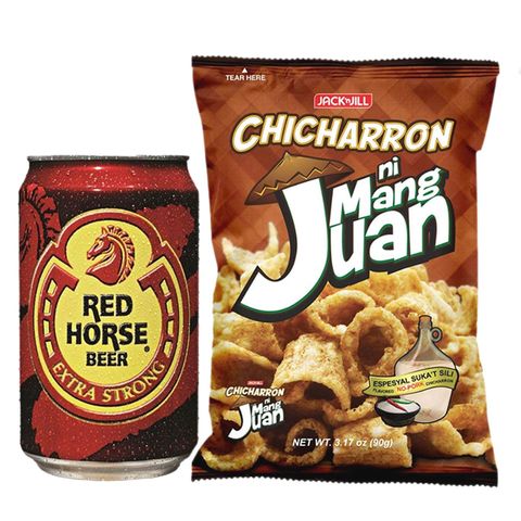 Red Horse Beer + Chicharron ni Mang Juan Espesyal Suka't Sili