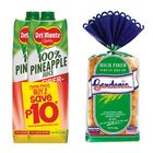 Del Monte Fiber-enriched Tetra Twin Pack 2 x 1L + Gardenia High Fiber Wheat Bread 400g Bundle