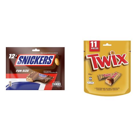Snickers Classic Fun Size 240g + Twix Minis Fun Size 159.5g Bundle