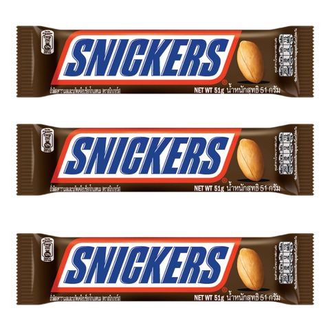 Snickers Classic Chocolate Bar 3 x 51g