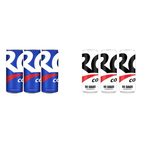 Assorted Rc Cola: Rc Cola Regular in Can and Rc Cola No Sugar 250ml Bundle of 6