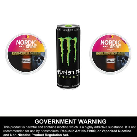 Nordic Spirit Pink Citrine 2 x 20 Pieces + Monster Energy Green 355ml