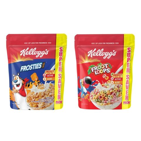 Kellogg's Cereal Value Pack (Froot Loops Kids Cereal 400g + Frosties Kids Cereal 450g)