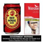 Red Horse Beer Can 330ml + Winston Filter Single 10 Sticks