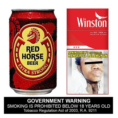 Red Horse Beer Can 330ml + Winston Filter Single 10 Sticks