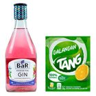 The Bar Premium Pink Gin 335ml + Tang Powdered Juice Dalandan Flavor 20g
