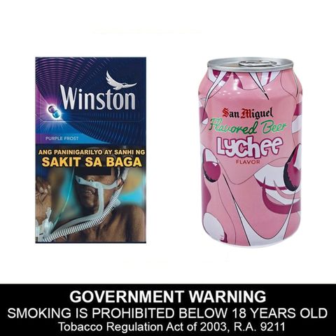 Buy Winston Purple Frost 20 Pieces + San Miguel Flavored Beer Lychee 330ml