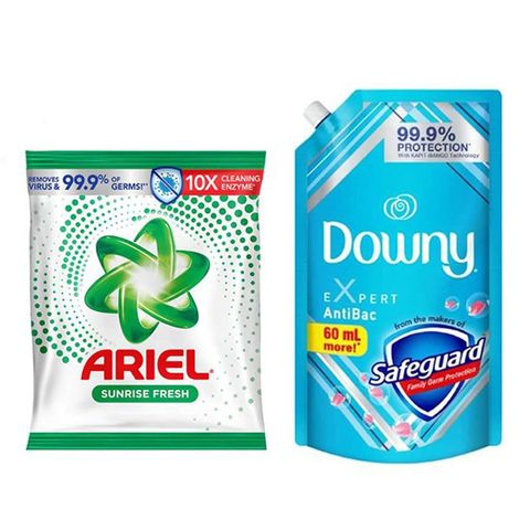 Ariel Powder Sunrise Fresh 630g and Downy Anti-Bacterial Refill 690ml