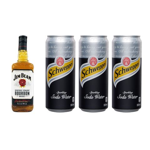 Highball: Jim Beam White 4 Years Old Bourbon 750ml + Schweppes Soda 320ml
