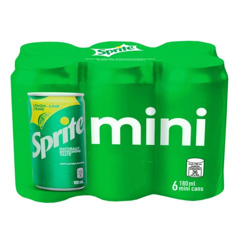 Sprite Mini Cans Pack 6 x 180ml delivery in the Philippines | foodpanda